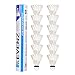 KEVENZ 12-Pack Goose Feather Badminton Shuttlecocks with Great Stability and Durability,Hight Speed Badminton Birdies Balls