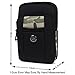 liangdongshop 6.8 Inch Water Resistant Oxford Waist Bag Cell Phone Sleeve Cross Body Pack (Black)