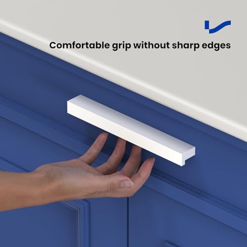 LONTAN 10 x White Handles for Kitchen Cabinets and Cabinets - 160 mm