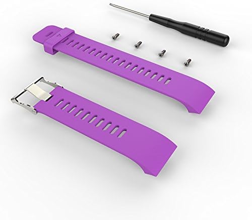 Colorful Garmin Forerunner 35 Replacement Band,Silicone Strap Watch Band With Pin Removal Tools for Garmin Forerunner 35 Smart Watch (Purple)