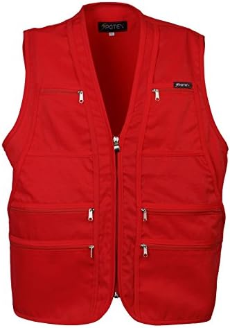 Beat The WorldMen's 9 Pockets Work Utility Vest Military Photo Safari Travel Vest Workwear Jacket