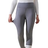 Winter Fleece Women's Pocket high Waist Elastic Hip Lifting Shape Belly Warm and Cold-Proof Trousers