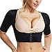 Arm Shapers for Women Slimming Sleeves Compression Chest Support Body Vest Seamless Upper Shapewear(L,Black)