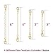 Paxcoo 16Pcs Magnetic Clasps and Chain Extender Set Necklace Extenders Magnetic Closures for Necklace Bracelet Jewelry Making Supplies
