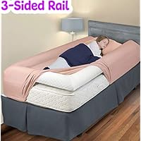 3-Sided Bed Rail for Toddler | Soft Foam Bed Bumper for Kids | Protects Your Child from All Sides! | Baby Bed Guard | Child Bed Safety Side Rails with Water Resistant Washable Cover (Full Size)