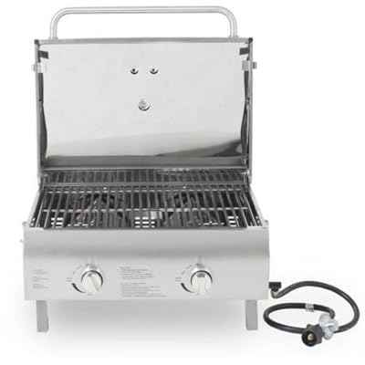Pit Boss 2-Burner Portable LP Gas Grill, Stainless Steel