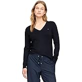 Tommy Hilfiger Womens Classic Fit Lightweight V-Neck Sweater