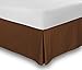 Utopia Bedding Cotton Sateen Bed-Skirt (Twin, Brown) - 100% Finest Quality Long Staple Fiber - Durable, Comfortable and Abrasion Resistant, Quadruple Pleated, Cotton Blended Platform