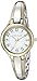 Anne Klein Women's AK/2453WTTT Easy To Read Dial Two-Tone Bangle Watch