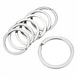 Pawfly 14 Pack Flat Key Rings System Split Keychain Ring for Home Car Keys Organization Attachment, Silver