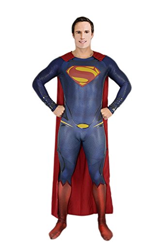 Superman MOS Man of Steel Jumpsuit Costume Puffy Paint