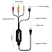 JBingGG HDMI to RCA Cable Converter HDMI to AV Converter 1080P 3RCA Cvbs Composite Video Audio Supports PAL/Ntsc for Amazon Fire Stick, Roku, Chromecast, PC, Laptop, Xbox, HDTV, DVD 6ft