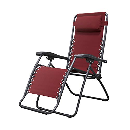 Caravan Sports Infinity Zero Gravity Chair, Burgundy (Certified Refurbished) - Thumbnail 7