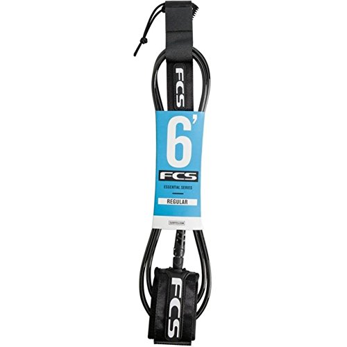 FCS Reg Calf Essential Surf Leash Black 9'