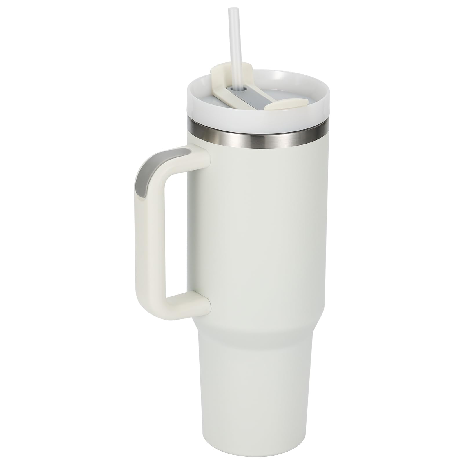 FOOJo 40oz Tumbler with Handle and Straw Lid - Travel Mug Leak-Proof Insulated Stainless Steel – Travel Cup for Hot & Cold Drink