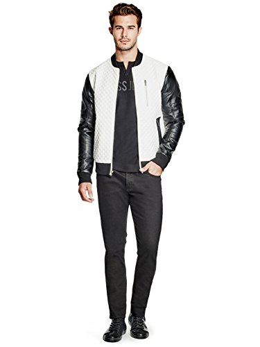 guess jake quilted bomber jacket