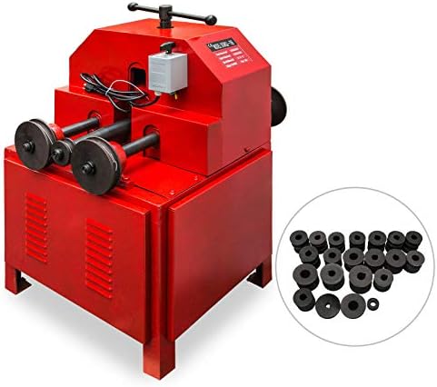 Mandycng Heavy Duty Electric Pipe Tube Bender Construction Industrial Steelwork 9 Round 8 Square Multi-Function Die set Roller Round Steel Pipe Decor Tool Set