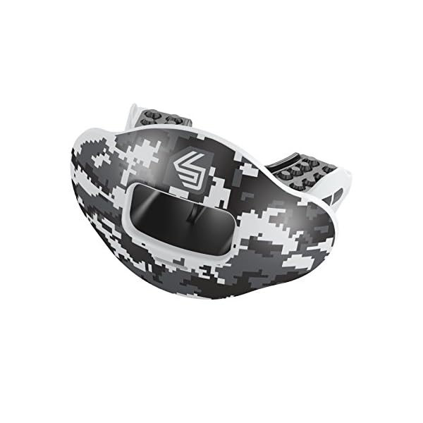 Shock Doctor Max Airflow Lip Guard / Mouth Guard. Football Mouthguard 3300. For Kids / Youth and Adults. Breathable Wide…