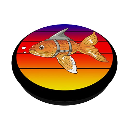 Mindset Motivational Quote Retro Fancy Ranchu Goldfish Shark PopSockets  Swappable PopGrip