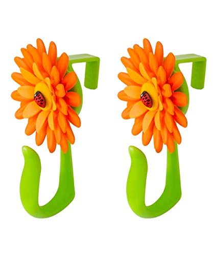 Vigar Wardrobe Hook, Orange, 8 x 5 x 12.5 cm, 2 Pieces