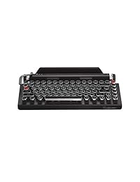 Qwerkywriter Teclado de máquina de escribir mecánico inalámbrico con soporte para tablet integrado