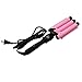 Waker Fast Heating 3 Barrels Curling Wand Curlers Hair Waver Iron Salon Hair Styling Tool For Long Hair with LCD Display,1 Inch Barrel