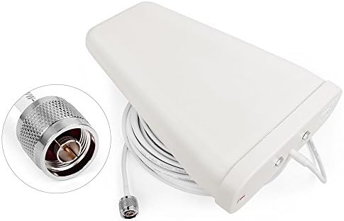 Phonetone 3G/GSM 806-2500MHz 7.0-10dBi Outdoor Log-periodic Antenna N male with 8M White cable for Phone Booster