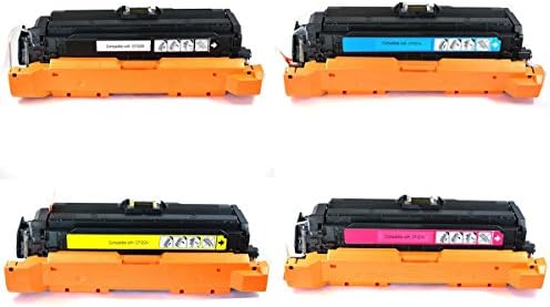 ECOMAX Premium CF320X, CF321A, CF322A, CF323A High Yield Black &amp; Cyan, Magenta, Yellow Compatible Toner Cartridge Set, Replacement 653X 653A, For Use In Laser Multifunction M680dn M680f M680z Printers