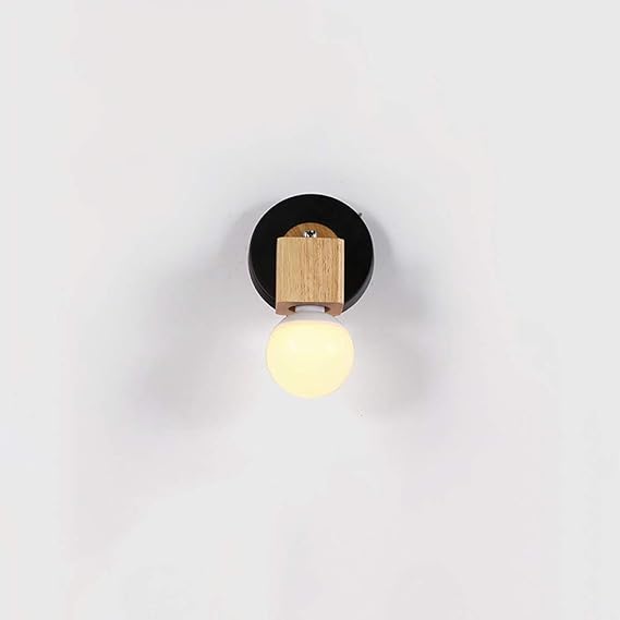 LDDENDP Simple and Creative Wood WallMounted Wall Table Lamp High