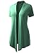 BH B.I.L.Y USA Women's Classic Asymmetrical Front Short-Sleeve Drape Cardigan Mint XX-Large