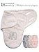 Wonder Miracle newborn baby swaddle blanket, soft thick warm fleece velcro sleeping bag with cute elephant embroidery for boy or girl (cream pink, small, 11 x 20 inches, use below 15℃/59℉)