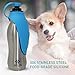 ATLIN Dog Water Bottle - 304 Stainless Steel and Silicone - Leak-Proof Dog Bottle is Great for Walking, Hiking, Running and The Dog Park – 20 oz for Large, Medium or Small Dogs