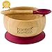 bamboo bamboo ® Suction Bowl for Baby – Bamboo Baby Bowl and Spoon Set with Removable Silicone Suction Cup for Kids | 11.8oz | Non-Toxic | Cool to The Touch | Ideal for Baby-Led Weaning (Cherry)