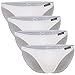 Avidlove Men Underwear Low Rise Briefs Solid Stretch Hip Bikinis 4 Packs White XL