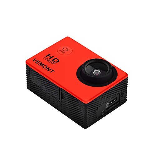 Vemont Action Camera 1080P 12MP Sports Camera Full HD 2.0 Inch Action Cam 30m/98ft Underwater