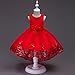 JiaDuo Girls Sequin Lace Tulle Dress Bow Princess Party Flower Gown