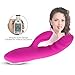 ZEMALIA Delia Rabbit Vibrator Rechargable G-Spot Clitoris Stimulator Waterproof Dildo Body-Safe Silicone Vagina Vibrating Heating Fuction Masturbator 10 Modes Red