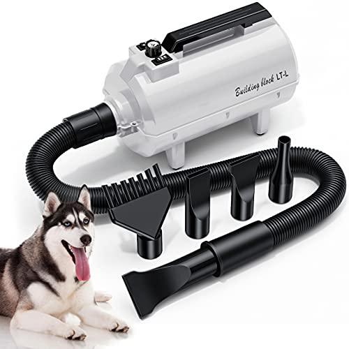 Dog Dryer, High Velocity Dog Grooming Dryer Blower Stepless Adjustable