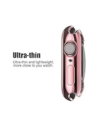 Jwacct - Correa de repuesto para Apple Watch con protector de pantalla (1.496 in, 1.575 in, 1.654 in, 1.732 in, silicona)