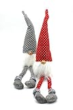 Handmade Swedish Tomte,Nisse,Santa,Sockerbit Sven Gnome- Holiday Home Decoration Christmas Gifts(Set Of Two)