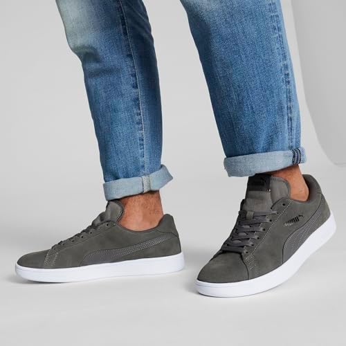 Smash V2, Sapatos Desportivos Unissex para adultos, CASTLEROCK-Puma Preto-Puma Branco, 37 EU