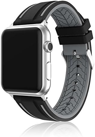 Zmkm for Apple Watch Band 42mm, Soft Durable Breathable Silicone Replacement Strap Wristband with Quick Release Buckle for Apple Watch Sport Band 42mm Series 3/2/1