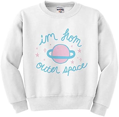 TATY Kids I'm From Outer Space Youth Kids Sweatshirt Large White