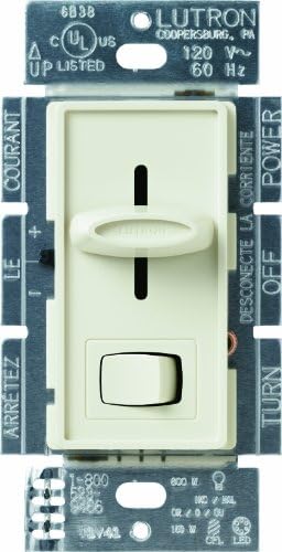 LutronSkylark LED+ Dimmer Switch for Dimmable LED, Halogen and Incandescent Bulbs | 150W/Single-Pole or 3-Way | SCL-153P-AL | Almond
