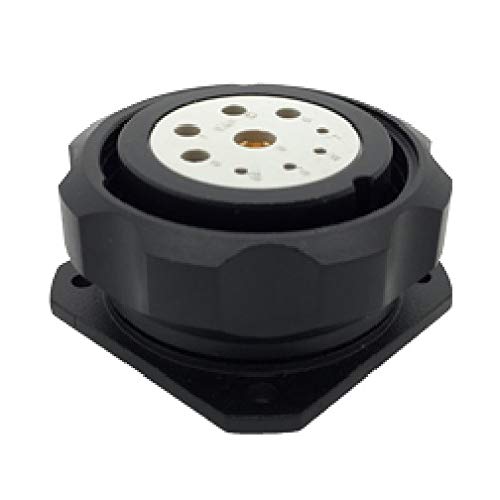 CEEP 920939J000S020 Circular Connector, Receptacle with Coupling Nut, 39J Insulator, Female, Panel Mount, Black Anti-Corrosive