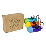 ShoppingLion 60 Dog Poop Bags in 3 Rolls with 3 Dispensers and 3 Leash Clips, Guaranteed Leak-Proof, Extra Thick and Strong Poop Bags for Dogs, Pet Waste Bags Made with EPI Technology