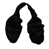 Susenstone Women Towel Underwear,Ta-Ta Towel,Soft Sport Towel Boob Sweat Towel Bra (Black, L)