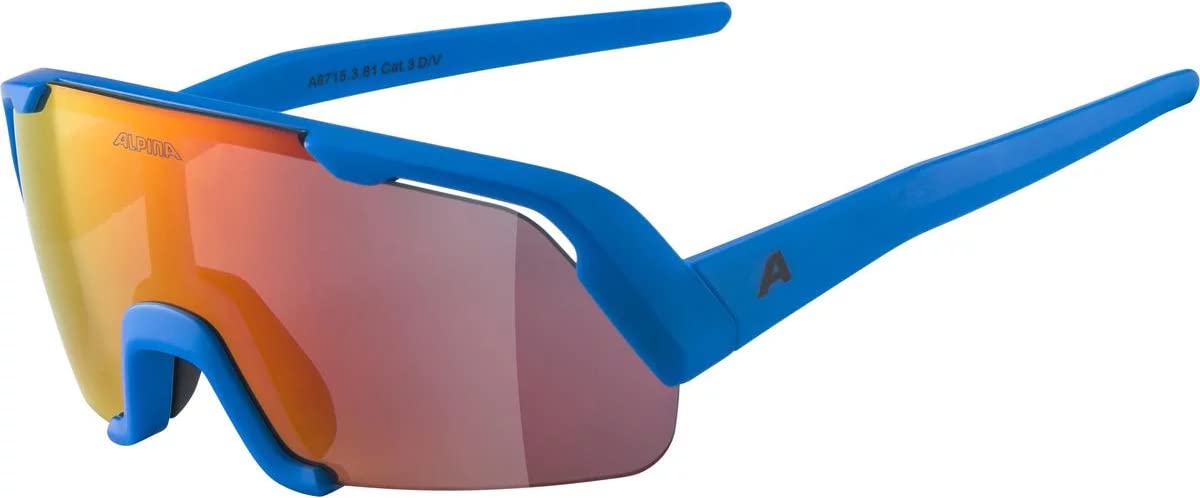 ALPINA Unisex - Children, ROCKET YOUTH sports glasses, blue matt/blue, One Size