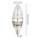 ELETA 6 Pack E12 LED Candelabra / Chandelier Bulbs, Daylight 6000 Kelvin, 3W Equivalent to 25W, 250 Lumens, Non-Dimmable, Silver Color Shell, Bullet Shape