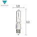 Triangle Bulbs, 2-pcs of Halogen Light Bulbs, E11 Base Mini Candelabra, 120 Volts, 75 Watt, 120V-75W